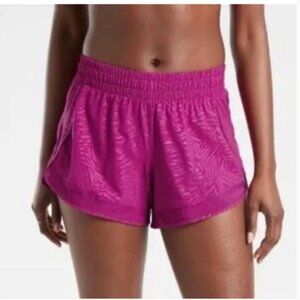 NWT Athleta | Hot Pink Leopard Printed Mesh Racer Run 4" Shorts, 2X